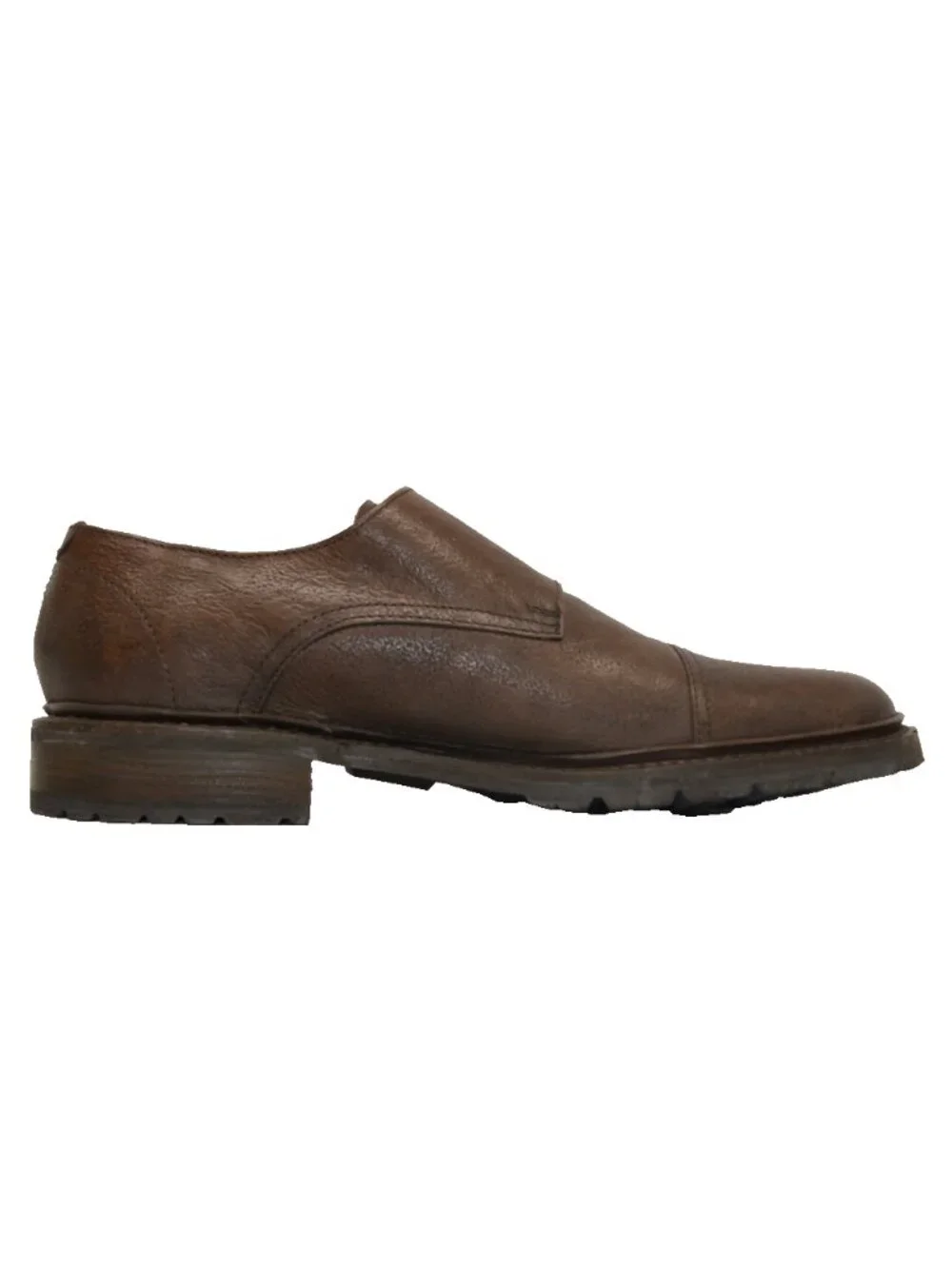 New! Frye Mens Double Monk Strap James Lug 10 D Brown Leather 3481121 DD562